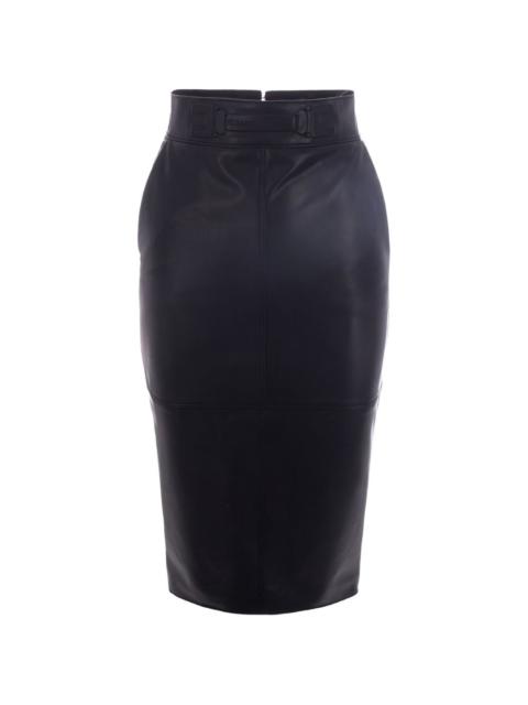 ELISABETTA FRANCHI logo-waistband midi skirt