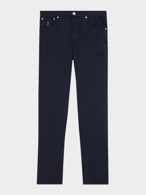 Brunello Cucinelli Men's Slim-Fit Stretch Cotton Pants