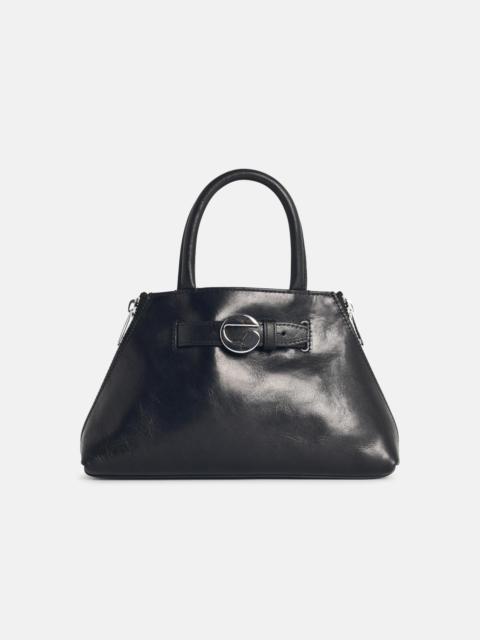 'DATA' MINI BAG IN BLACK LEATHER