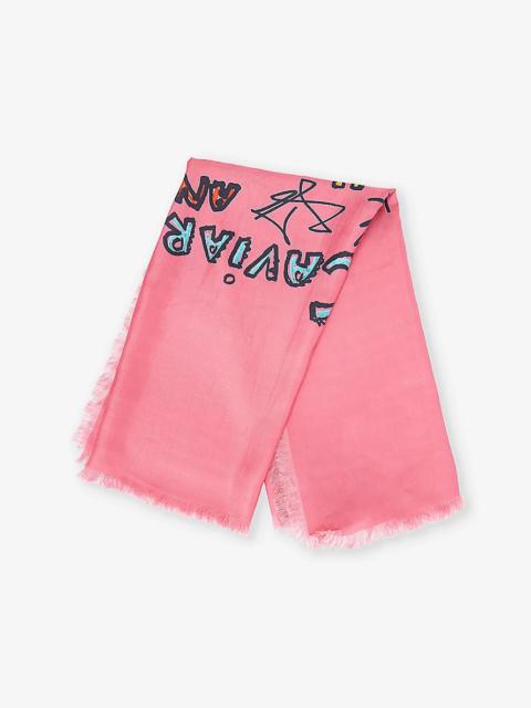 Holzweiler Holzweiler x Caviar Kaspia x Bjarne Melgaard fringed silk scarf