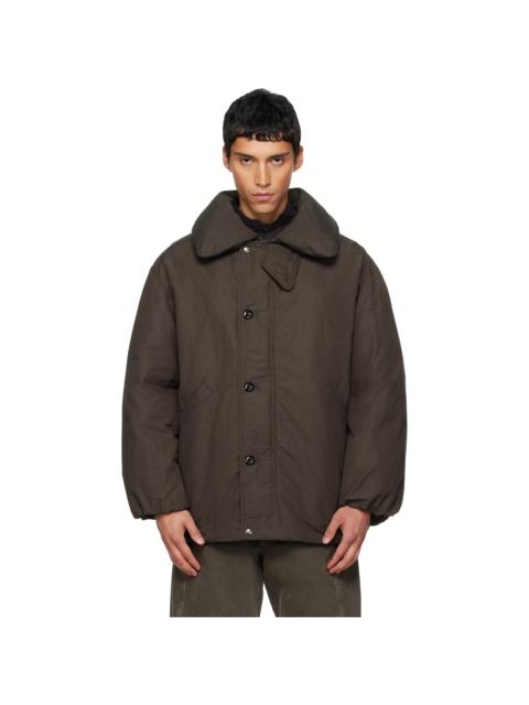 Lemaire Brown Puffer Blouson Down Jacket
