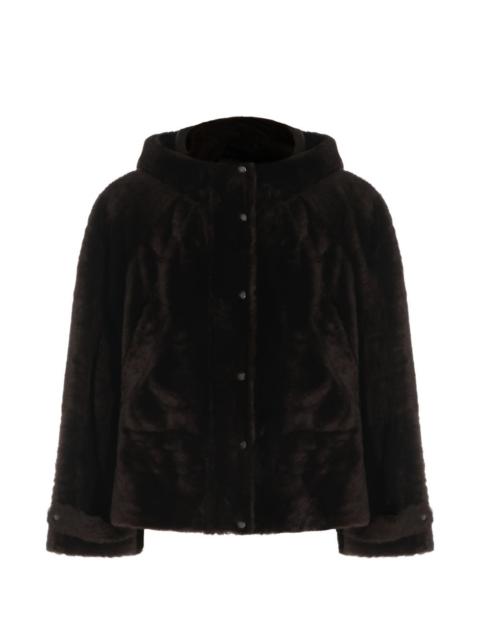 Brunello Cucinelli hooded shearling jacket