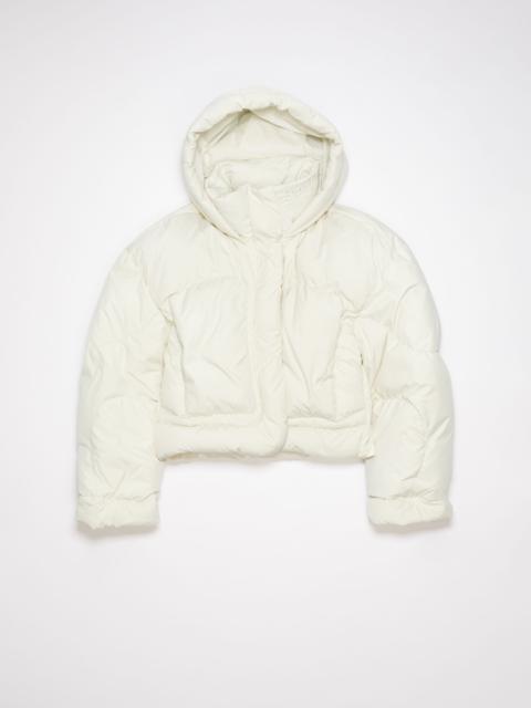 Hooded puffer jacket - Porcelain white