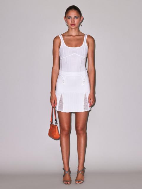 Fleur du Mal Rib & Crochet Knit Skirt