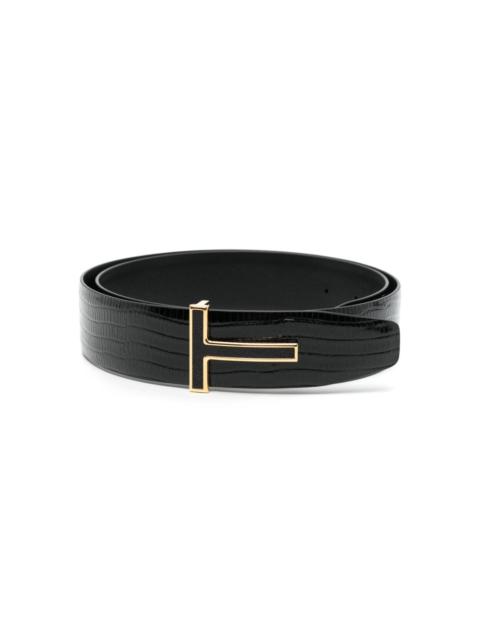 T Ridge leather belt