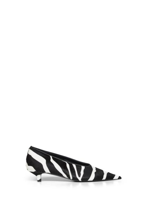 TOTEME Zebra-print pony hair Sharp kitten-heel pumps