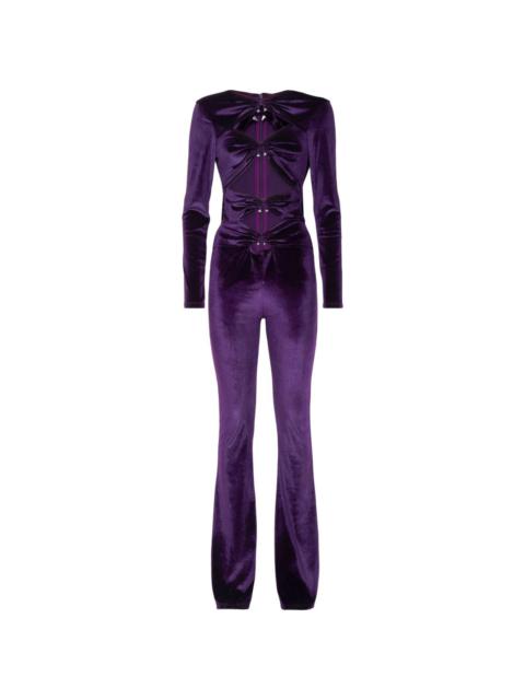 PHILIPP PLEIN cut out-detail long-sleeve jumpsuit