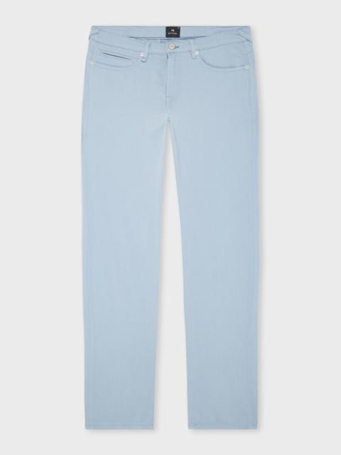 Paul Smith Tapered-Fit Light Blue Cotton-Linen Jeans