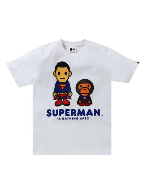 A BATHING APE® BAPE x DC Baby Milo Superman Tee 'White'