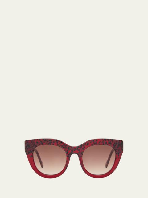 Le Specs AIRY CANARY II Red Acetate Cat-Eye Sunglasses