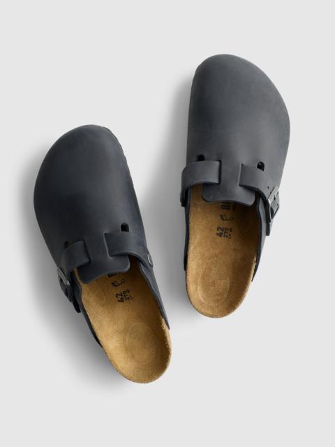 Madewell Birkenstock® Boston Textured Leather Soft Footbed Clogs