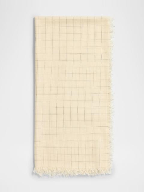 TOTEME Checked Light Wool Scarf