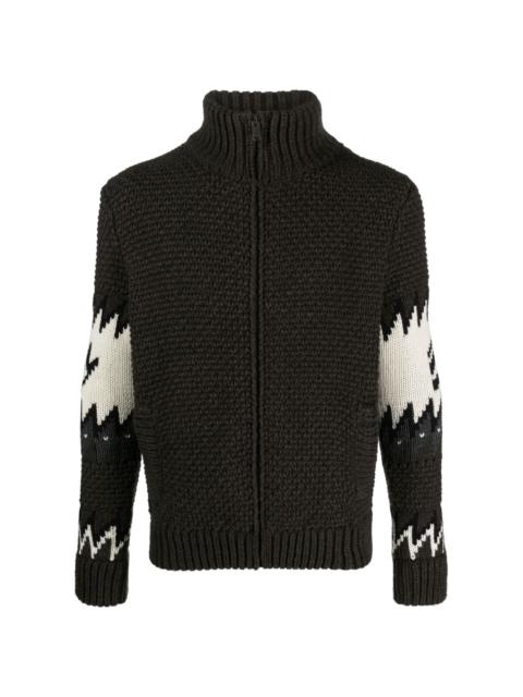 Zadig & Voltaire Christophe intarsia-knit cardigan