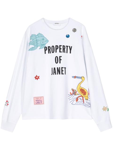 BODE Property of Janet cotton sweatshirt