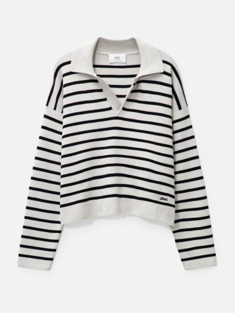 AMI Paris AMI EMBROIDERY SAILOR POLO
