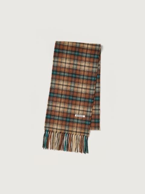 AURALEE CASHMERE CHECK LONG STOLE