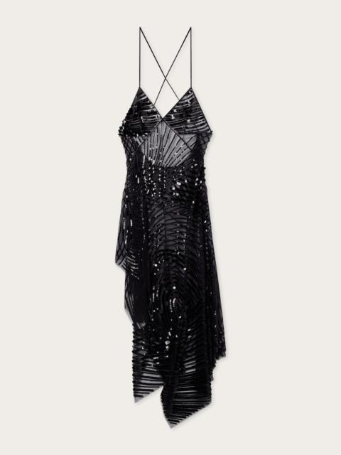 PUCCI EMBROIDERED TULLE DRESS