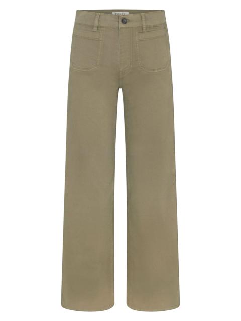 FRAME Women's Le Slim Palazzo Cotton-Blend Wide-Leg Jeans - Grasshopper