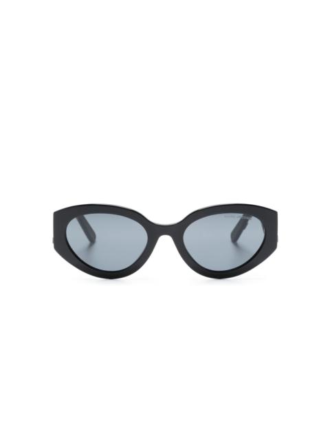 Marc Jacobs embossed-logo oval-frame sunglasses