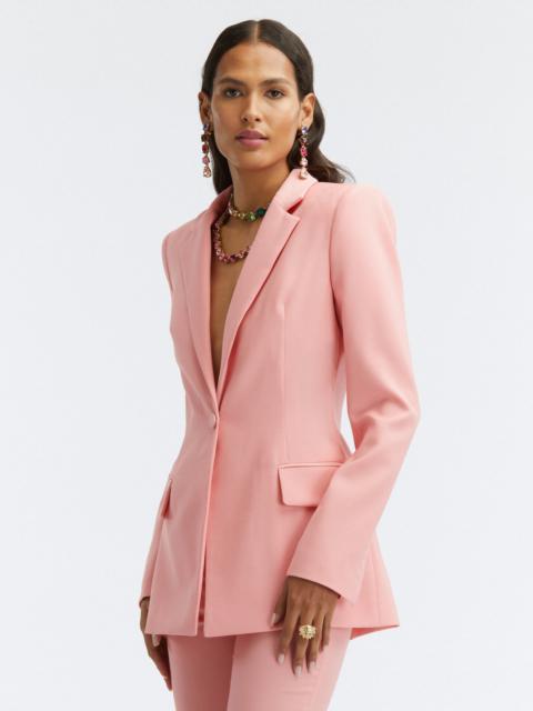 Oscar de la Renta BUTTON FRONT PETAL BLAZER