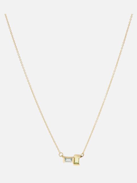 ALIITA Tu Y Yo 9kt gold necklace with gemstones