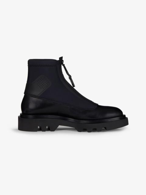 Givenchy Combat boots in leather and neoprene