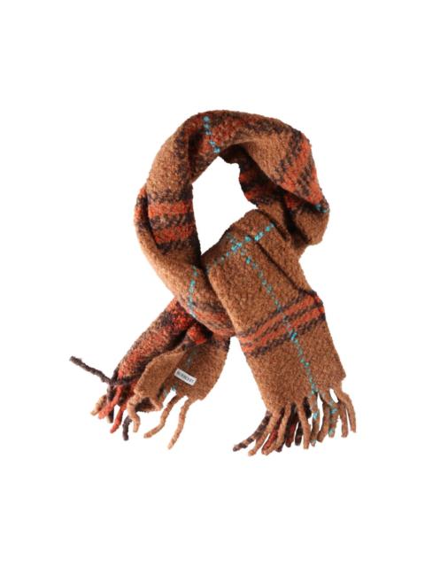 Burberry fringed check-pattern scarf