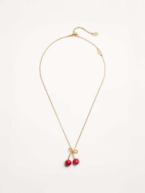 Valentino CHEZ VALENTINO METAL AND ENAMEL NECKLACE