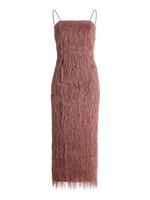 Balmain Bodycon Maxi Dress pink