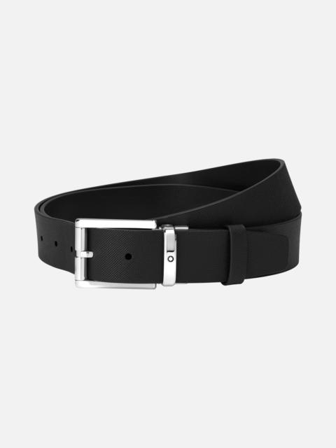 Montblanc Black 35 mm leather belt