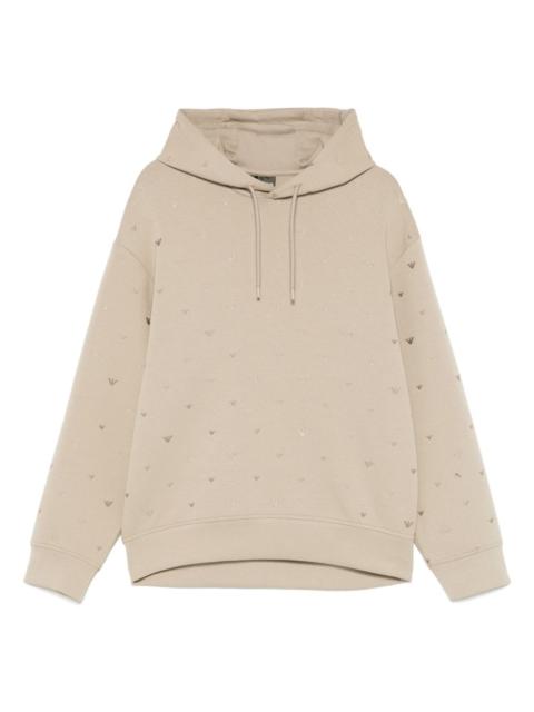 EMPORIO ARMANI logo-embroidered hoodie