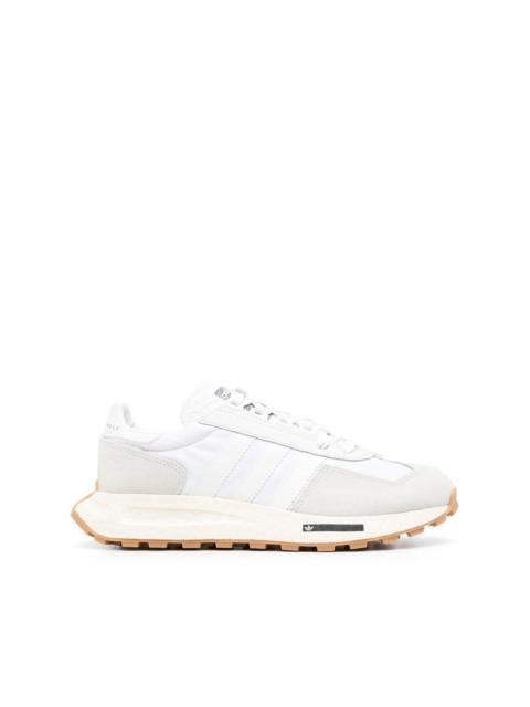 panelled suede sneakers