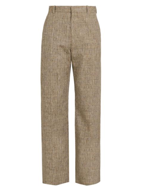 Bottega Veneta Men's Fleck Tweed Trousers - Sahara Melange Multi