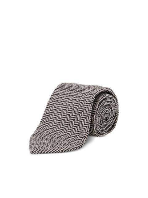 TOM FORD herringbone silk tie