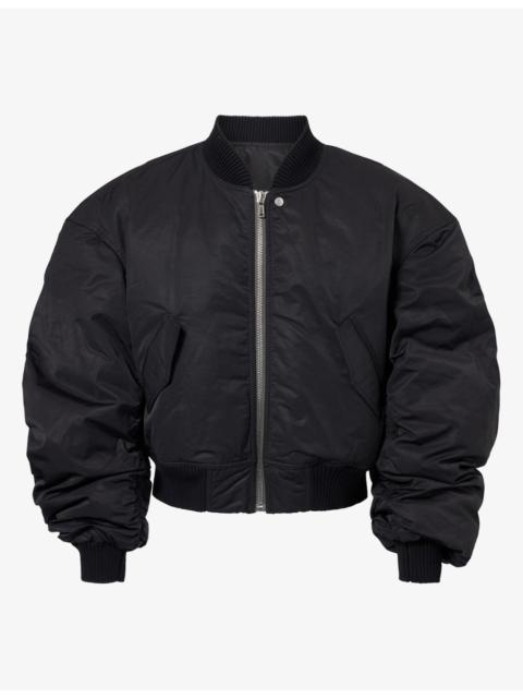 Rick Owens Flight Ribbed-Trim Cotton-Blend Bomber Jacket