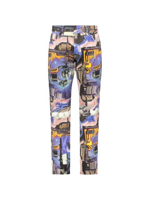 Diesel graphic-print jeans