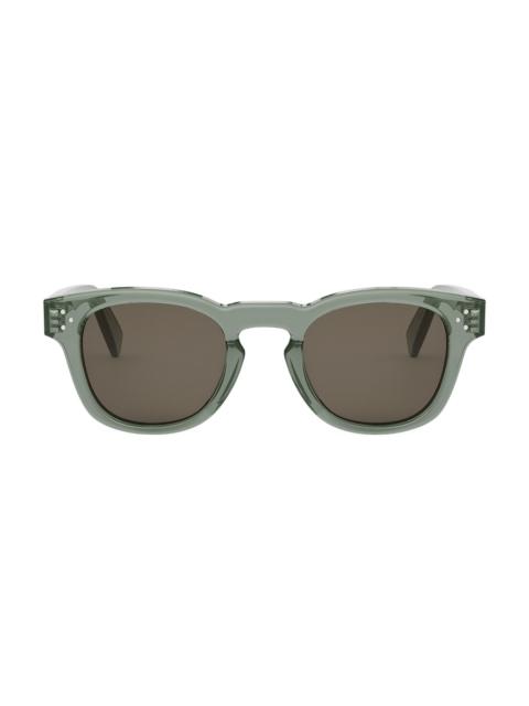 CELINE Men's Bold 3 Dots 49MM Sunglasses - Shiny Dark Green