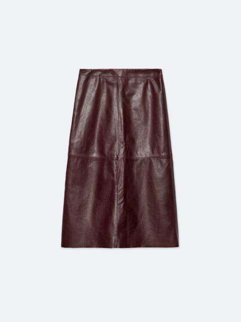 ALLSAINTS OLIVIA LEATHER MIDI SKIRT