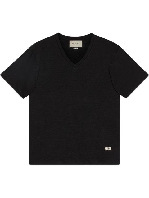 GUCCI Double G motif V-neck T-shirt