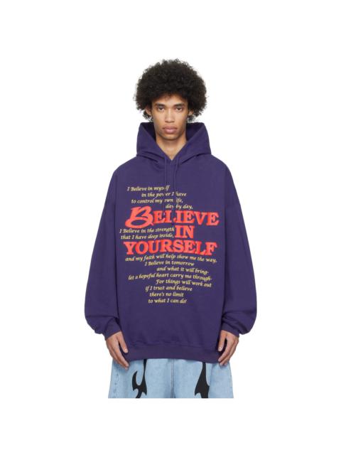 VETEMENTS Blue 'Believe In Yourself' Hoodie