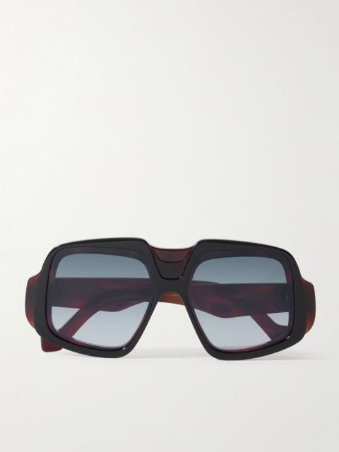 Loewe Anagram Oversized Aviator-style Tortoiseshell Acetate Sunglasses