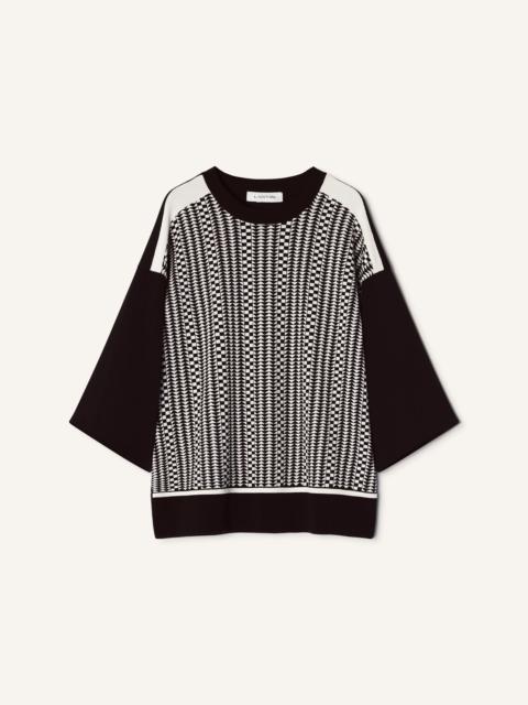 Lanvin LOOSE-FIT T-SHIRT IN SILK AND COTTON JACQUARD