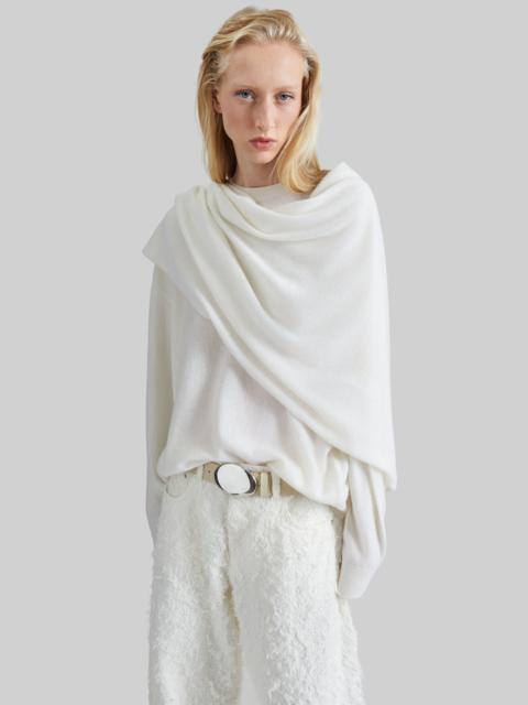 DARKPARK Darkpark Addison Wool Knit Scarf Top - White