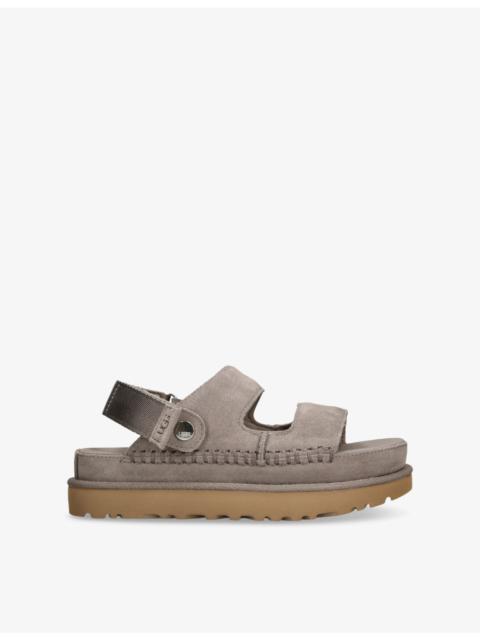UGG Goldenstar Glide Branded Suede Sandals