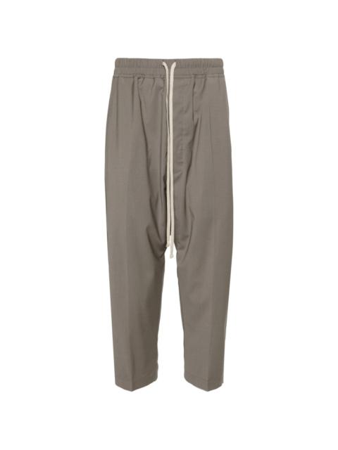 drawstring-waist cropped trousers