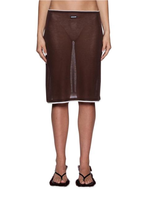 Ksubi SOTT LAYERED MIDI SKIRT CAMEL BROWN