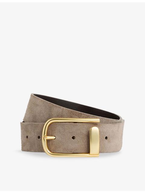 REISS Iyla half-keeper leather belt