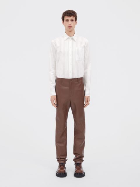 Bottega Veneta soft bonded leather slim trousers