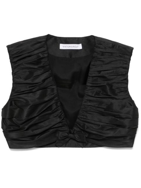 VIKTOR & ROLF pleated cropped top
