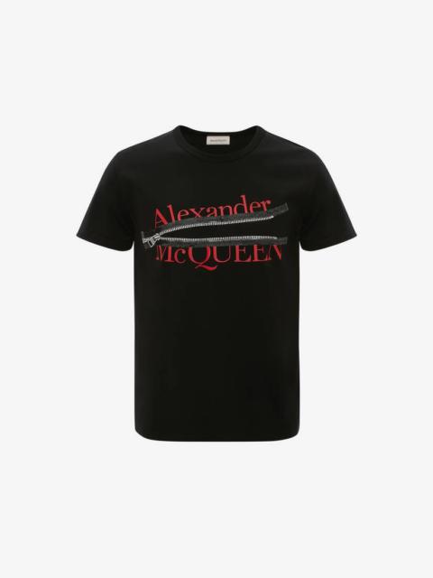 Alexander McQueen Alexander Mcqueen Zip T-shirt in Black